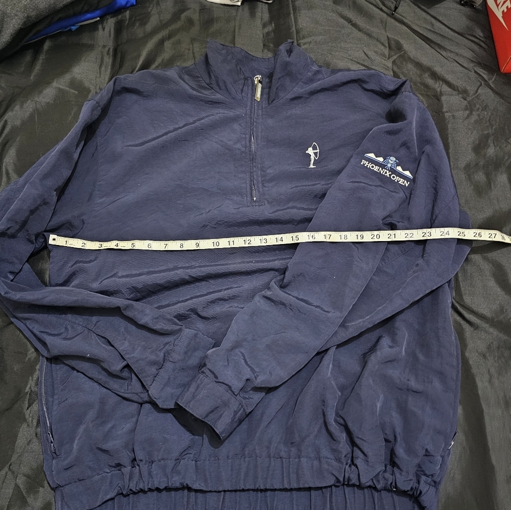 ⛳️  Men's Navy 1/2 zip pullover Phoenix open